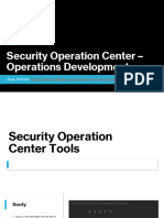 Security Operation Center - Operations Development