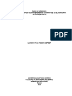 Plan de Negocios Taller de Servicio de Mantenimiento Automotriz, en El Municipio de Tuta (Boyacá)