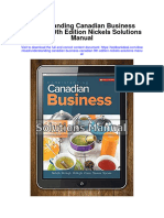 Understanding Canadian Business Canadian 9th Edition Nickels Solutions Manual
