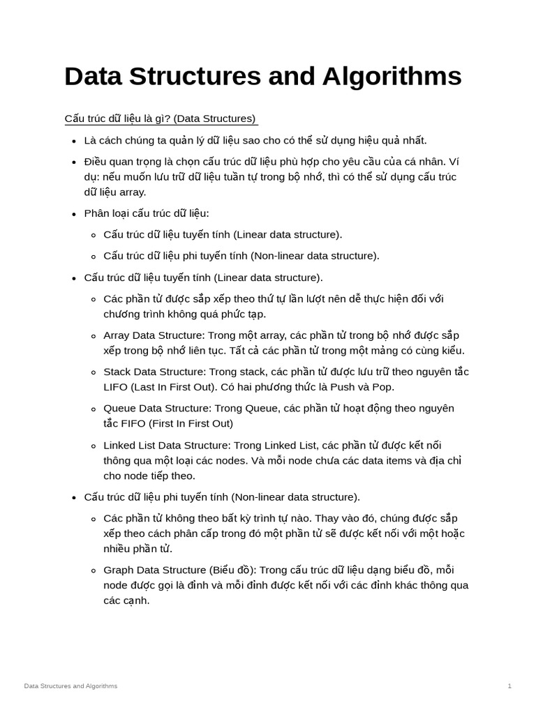 Data Structures and Algorithms | PDF