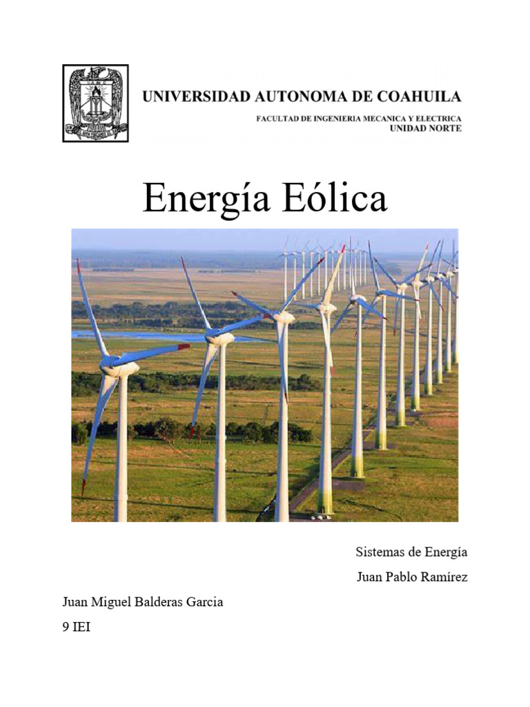 Energia Eolica | PDF | Energía eólica | Energía renovable