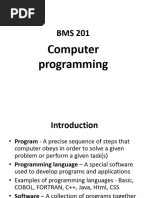 BMS 201 Introduction PP