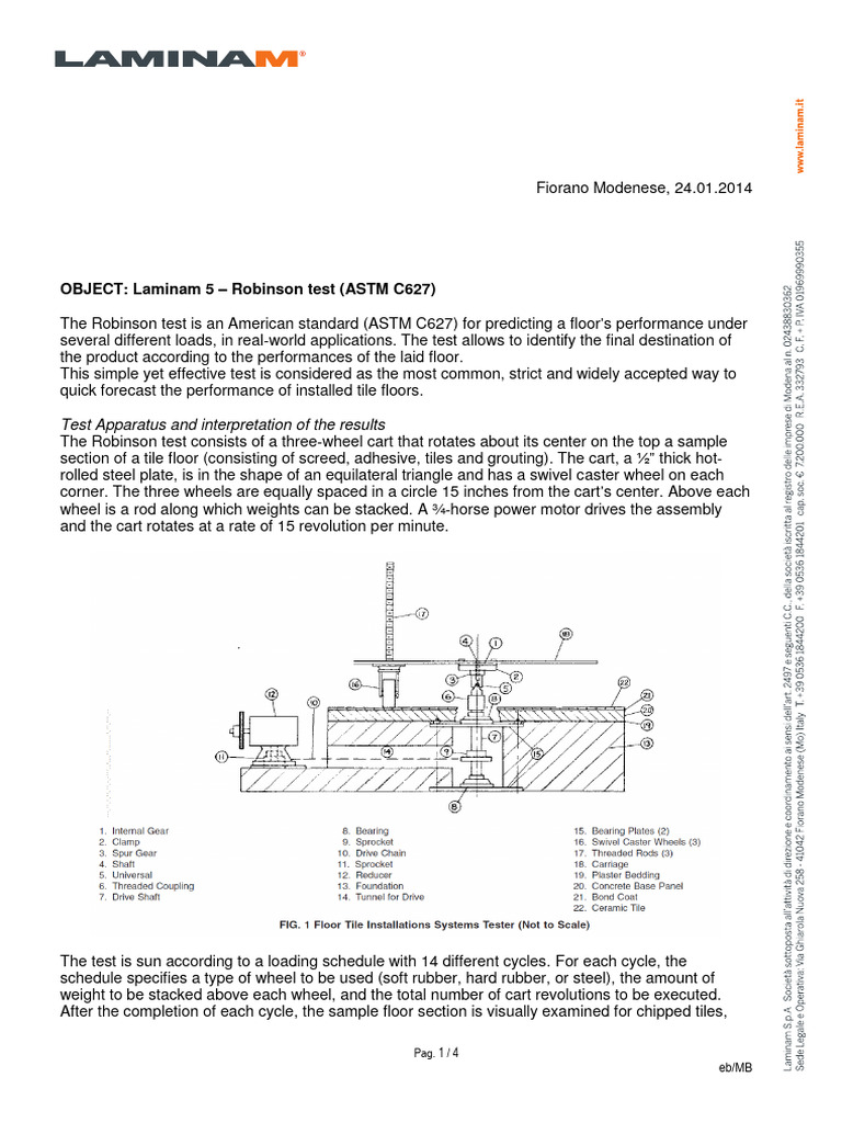 ASTM C627 Robinson Test PDF Tile Building Engineering