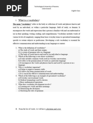 Vocabulary 1