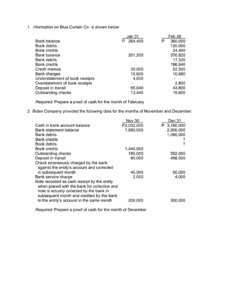 Proof of Cash | PDF