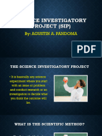 Parts of Science Investigatory Project SIP