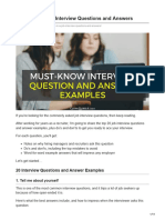 Printable Interview Questions and Answers
