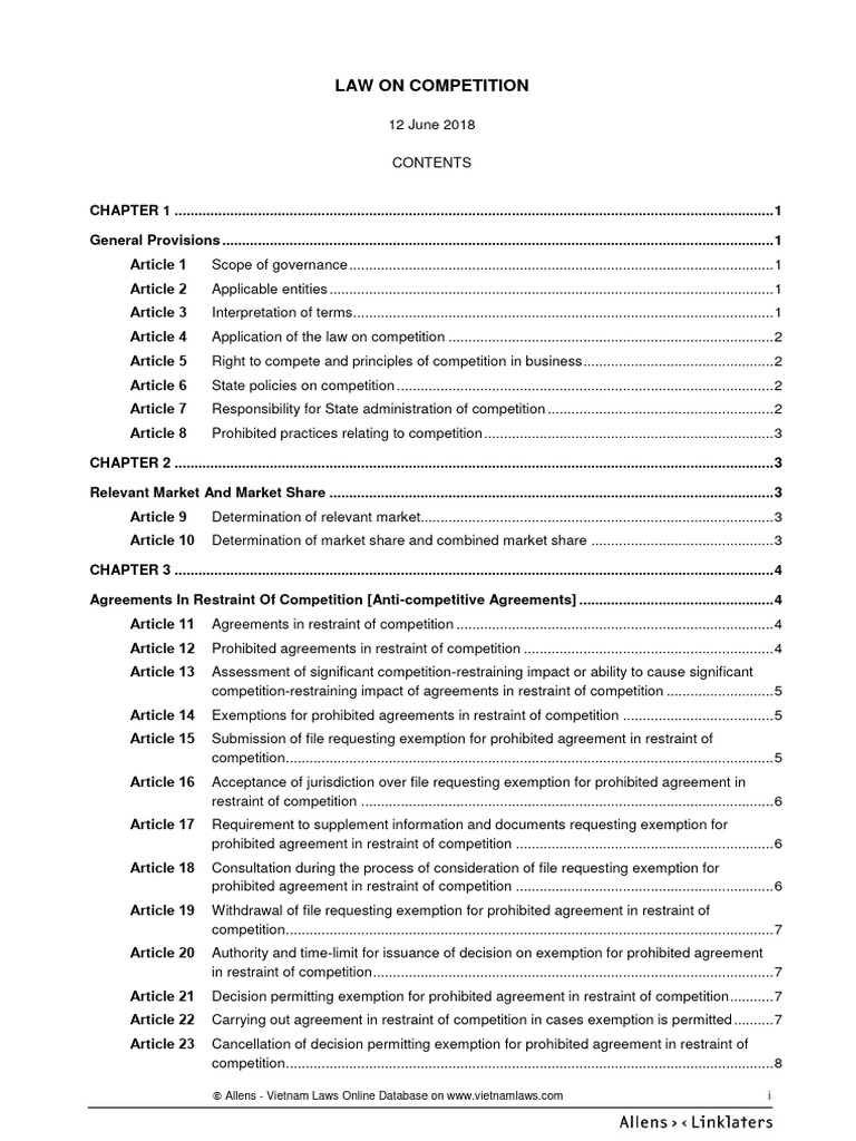 Competition Law 2018 (En) | PDF | Competition | Lawsuit