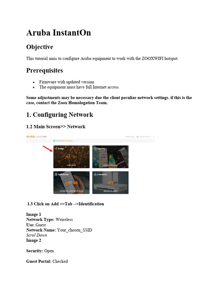 Aruba InstantOn | PDF | Ip Address | Computer Network