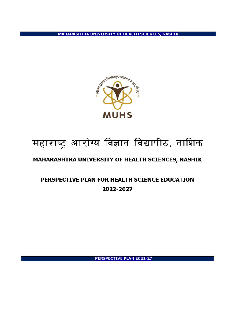 MUHS Perspective Plan 2022-2027 | PDF | Quality Of Life | Health Care