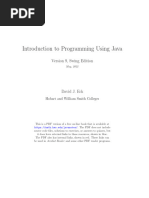 Introduction To Programming Using Java - Textbook