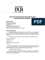 Pauta de Trabajos Sobre Casos