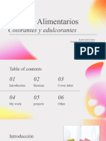 Colorantes y Edulcorantes