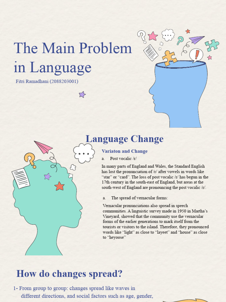 The Main Problem in Language | PDF | Vowel | Linguistics