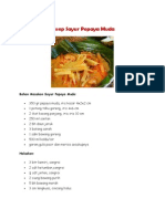 Bahan Masakan Sayur Pepaya Muda