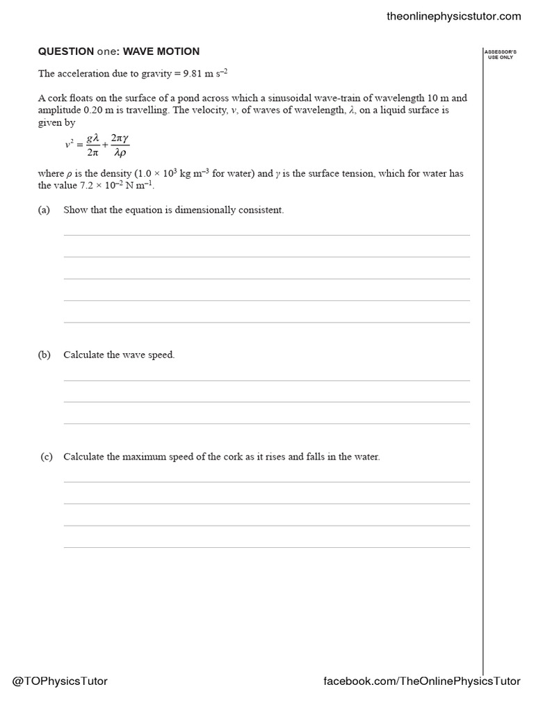 Wave Motion and Vibrations in Physics | PDF | Waves | Tension (Physics)