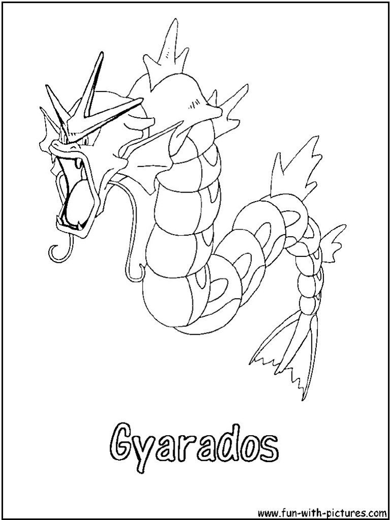 Gyarados Colouring Page | PDF