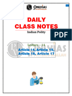 Polity 14 - Daily Class Notes - UPSC Prahar 2024 (Hinglish)