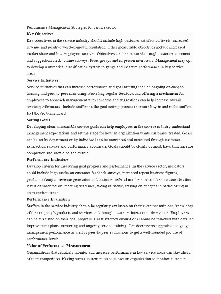 Performance Management Strategies Pdf