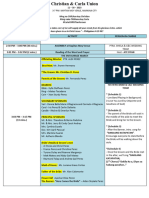 CHRISTIAN AND CARLA Wedding Program (Technical Script)