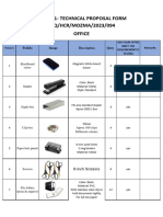 MSQ003 - Annex 1 - Technical Proposal Form-Stationeries 06 11 2023