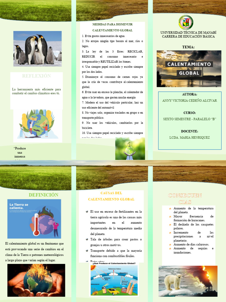 Medidas para Combatir el Calentamiento Global | PDF | Tierra | Cambio ...