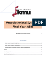 Musculoskeletal System-III Final Year MBBS: KMU (IHPER) - Central Curriculum Committee