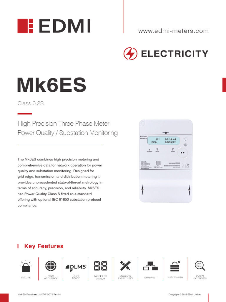 Mk6ES Factsheet English | PDF | Electrical Substation | Electrical ...