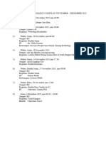 Draft Time Table Kegiatan CM Bulan November