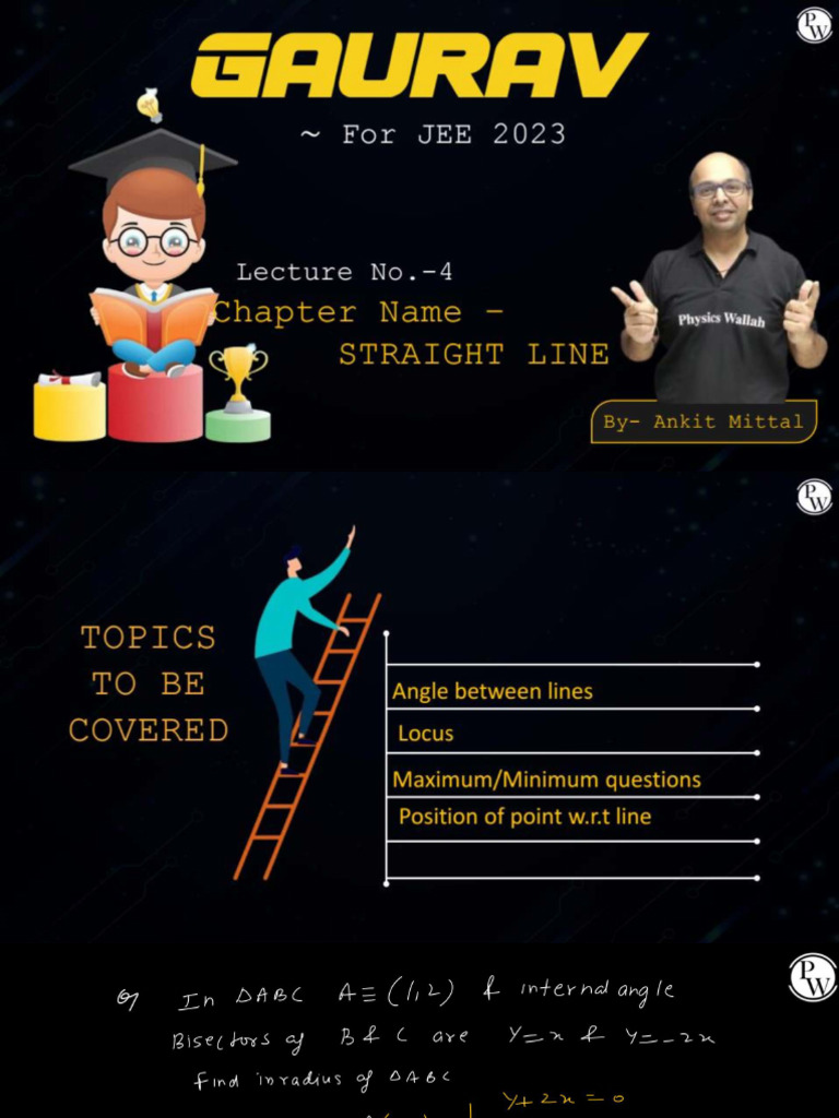 Straight Line 04 - Class Notes - Gaurav JEE 2023 | PDF