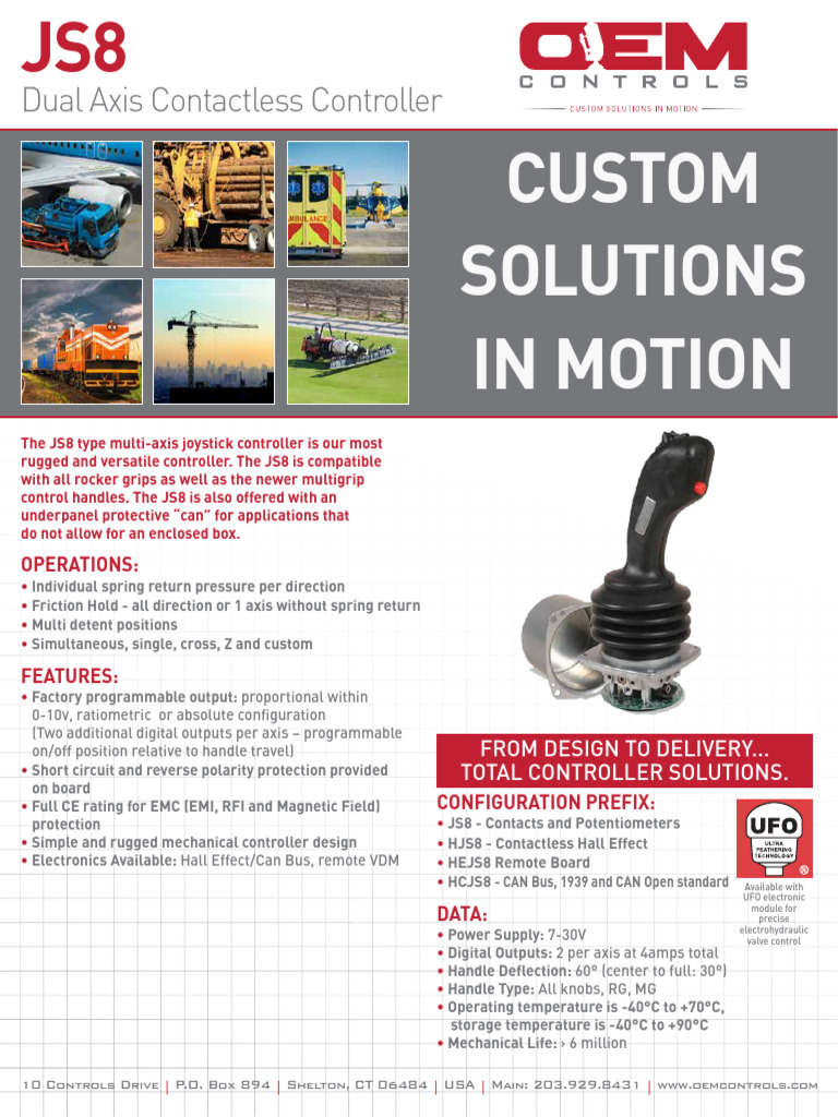 JS8 Multi-Axis Joystick Controller | PDF | Safety | Electricity