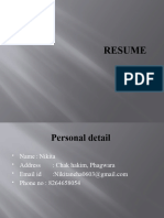 Presentation On Resume