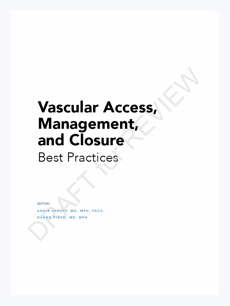 Vascular Access Management & Closure e Book PDF Medical