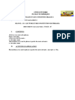 CP1 Evaluation 3 - TH3-4 L S3 Lecture Et Reconstitution de Phrases