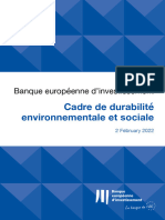 Cadre de Durabilité Environnementale Et Sociale: Banque Européenne D'investissement
