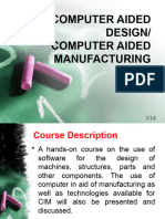 Computer Aided Design/ Computer Aided Manufacturing DT 612