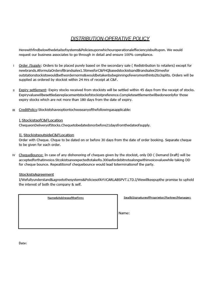 Distribution Policy PDF