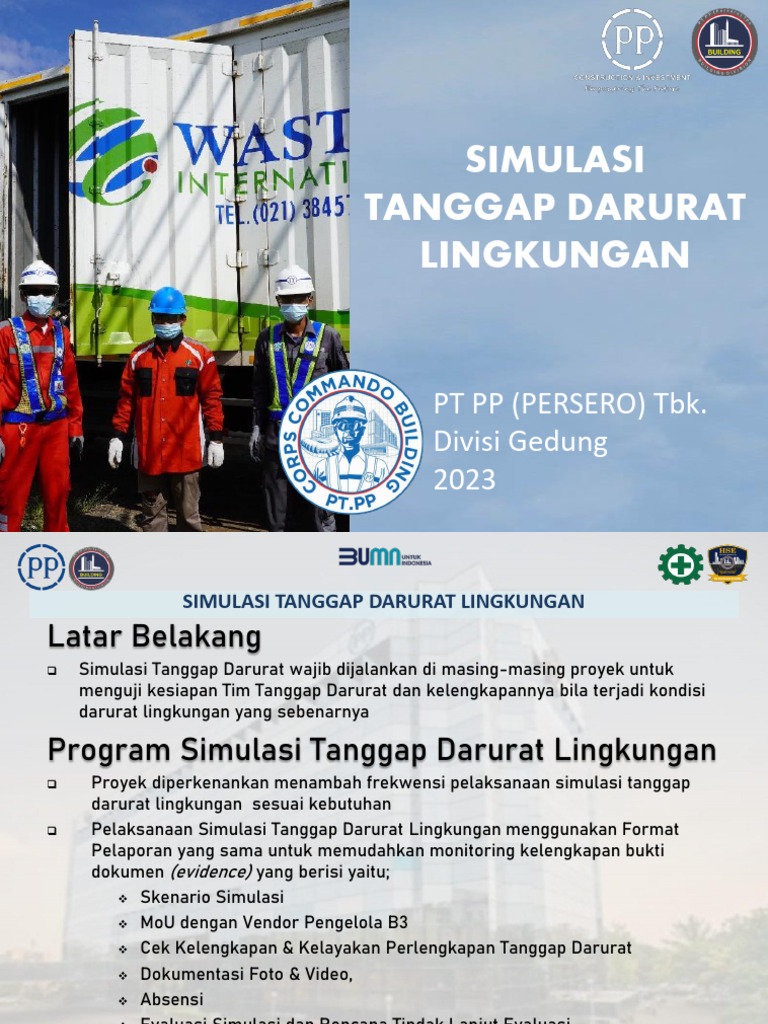 Simulasi Tanggap Darurat Lingkungan 2023 | PDF | Teknologi & Rekayasa