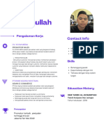 Purple White Bold Modern Digital Marketer CV