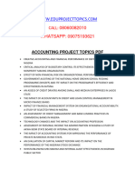 Accounting Project Topics PDF