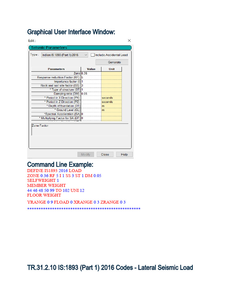Seismic Load Definition In Staad Pro Pdf Damping Applied