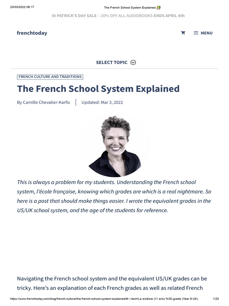French School System Classes