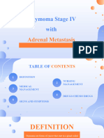Thymoma Stage IV With Adrenal Metastasis