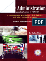Public Administration CSS PMS by DR Sultan Khan PDF