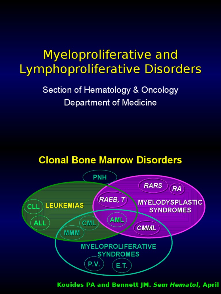 Myeloproliferative & Lymphoproliferative Disorders Overview | PDF ...