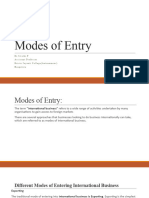 Modes of Entry GBM 2