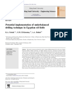 Potential Implementation of Underbalanced Drilling Technique in Egyptian Oil Fields