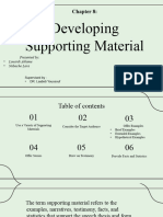 Developing Supporting Material