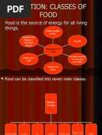 Nutrition: Classes of Food: Food Is The Source of Energy For All Living Things