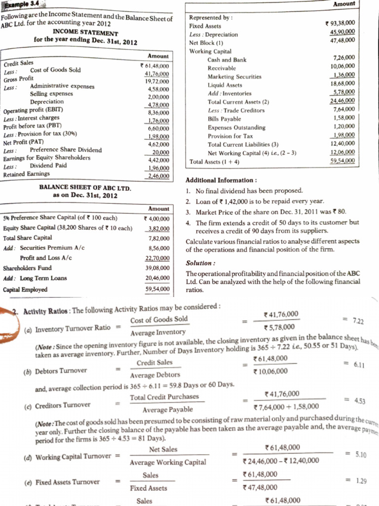 Example Ratio Analysis | PDF